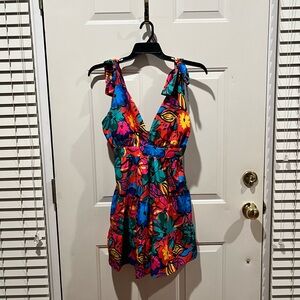 Floral Multicolor Mini Dress
